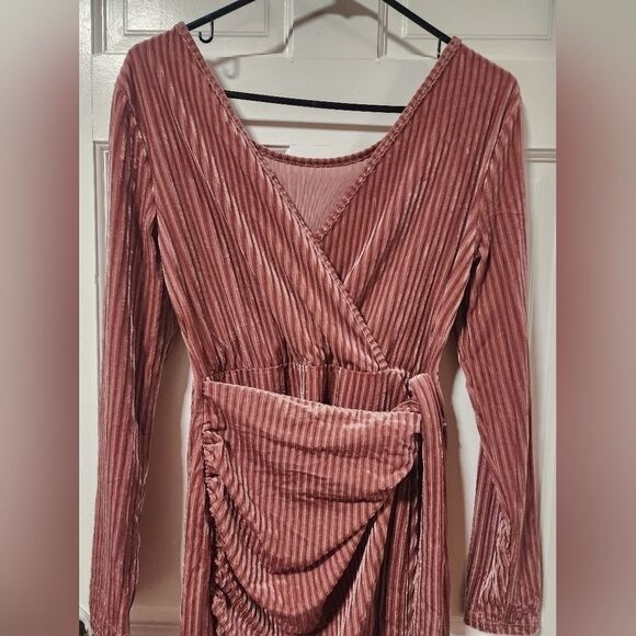 Dresses for Women Tie Side Wrap Velvet Dress Dresses Size Medium - Picture 4 of 9
